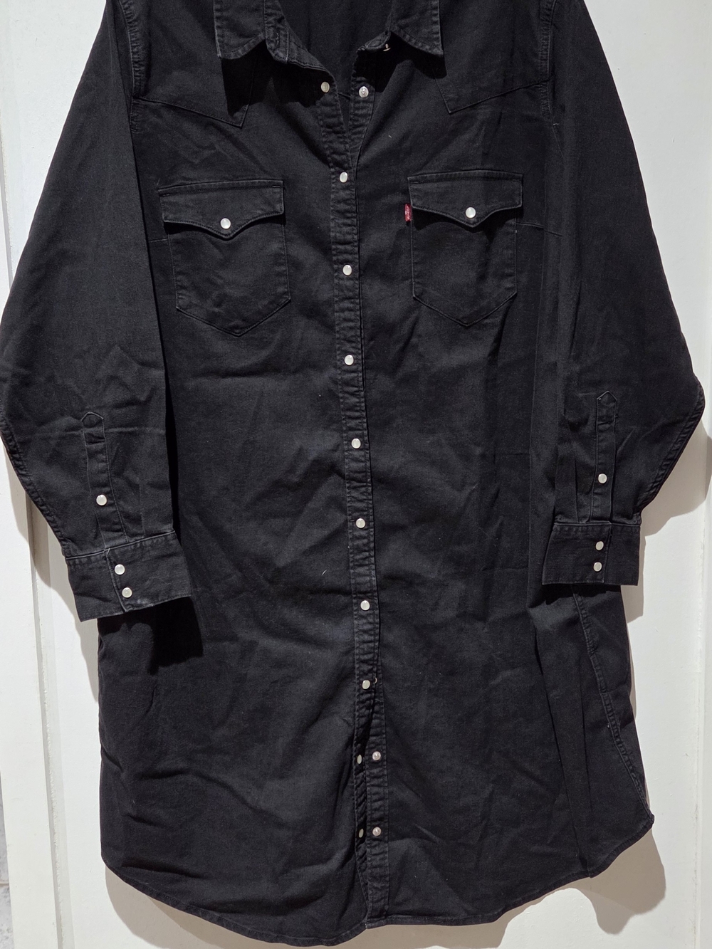 Levi's Black Western-Style Snap Down Dress